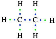 Lewis dot structure for ethane