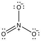 Lewis dot structure of nitrate